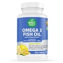 Omega 3 kalaõli toidulisandid, maksimaalne tugevus 2400 mg oomega-3, 1440 mg kalaõli, EPA DHA rasvhapped, südame tervis, nägemine, silm, aju, immuunsuse tugi naistele ja meestele. looduslik sidrunimaitse, 60 ct (1)