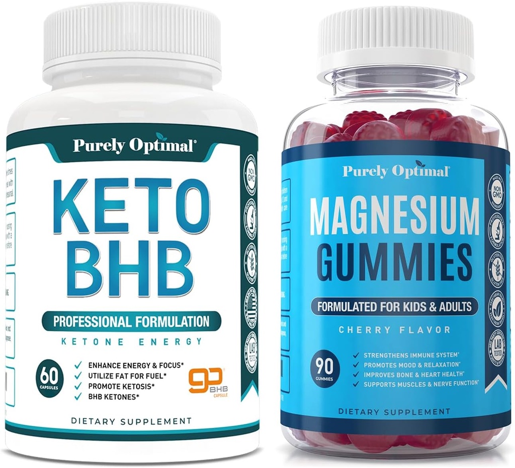Puhtalt optimaalne Keto BHB + magneesiumkummid