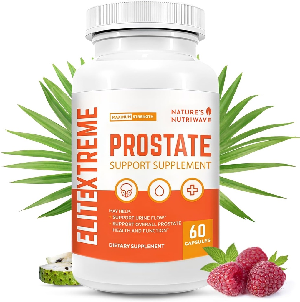 EliteXtreme tervise täiendus - looduslik valem Saw Palmetto, taimsete steroidide, tsingi ja vitamiinidega | Mitte-GMO, valmistatud USAs, 60 kapslit, 1 kuu pakkumine