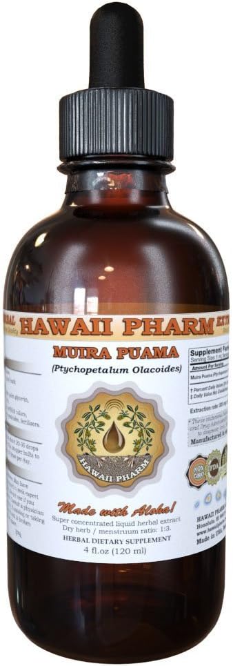 HawaiiPharm Muira Puama (Ptychopetalum Olacoides) Vedelikekstrakt 4 oz