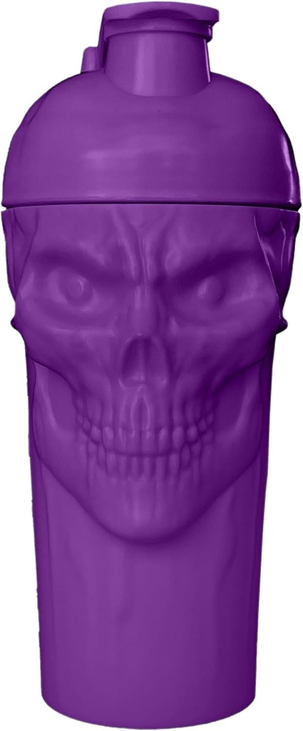 JNX Sports needus! Skull Shaker Bottle, 24-Ounce, Grape Limited Edition, Supplement Mixer Classic Loop Top