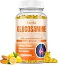 Glükoosamiin Chondroitin MSM Gummies 1500mg - ühine tugi täiendada kurkum, boswellia, vitamiin D3, hüaluroonhape, antioksüdant, immuuntoetus täiskasvanutele, meestele ja naistele Vegan, 60 Gummies