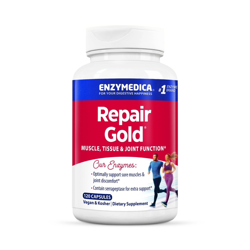 Enzymedica, Repair Gold, Proteolüütilised Ensüümid, ühine tugilisa, Serrapeptaas, 120 krahv