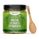 Pure Neem Leaves Powder Natural Solution for Pimple-Free Clear Skin & Silky Hair, Ideaalne näopakenditele, juuksehooldusele ja pigmentatsioonitoetusele puidust lusikaga - 200 g | 7,04 Oz