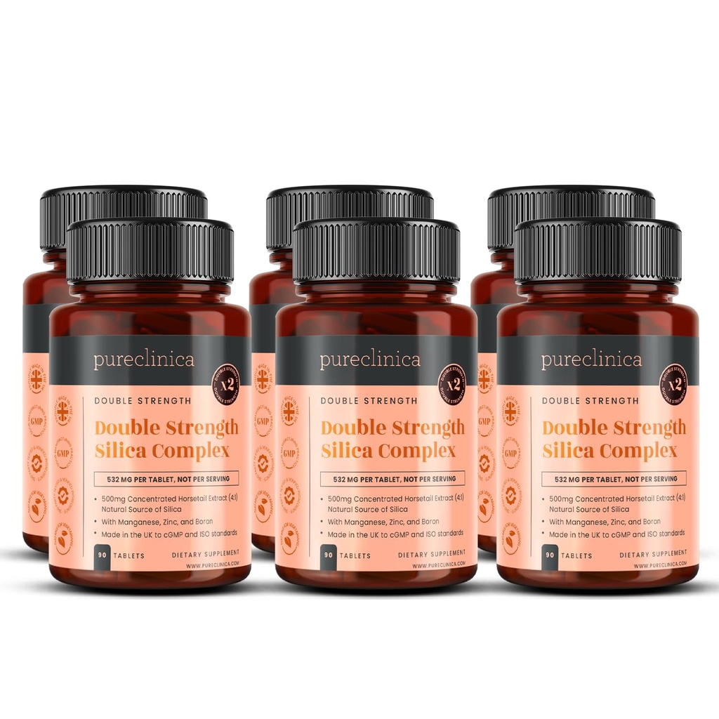 Double Strength Silica Complex - 18 kuu pakkumine! (2000mg Horsetail Extract x 540 tabletti(6 pudelit 90))