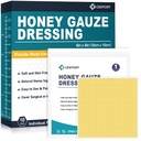 Honey Gauze Wound Dressing, 4" x 4 "Manuka Honey Haound Care, Medical Grade Honey Bandages for Haavahooldus, Honey Patch kiiremaks paranemiseks põletustest, abrasioonidest, lõikamistest ja sooltest (Pakk 10)