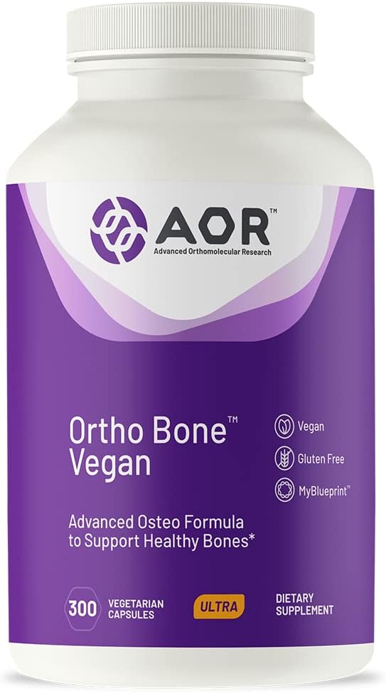 AOR, Ortho Bone Vegan, Osteo valem tervislike luude toetamiseks, 300 kapslit (60 serveerimist)
