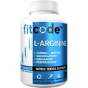 Fitcode Pure Extra Strength L-Arginine HCl 1500mg, lämmastikoksiidi lisand vaskulaarsuse, pumpade, vastupidavuse, jõudluse, lihaste kasvu, energia, võimsad N.O. Lihaspumba kapslid (50 Servings)
