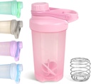 D.Y.A 16oz Shaker Bottle, Leak Proof Sport Shaker Cups Protein Shakes, Shaker Bottle for Pre Workout ja Travel To Go, BPA Free & Easy Clean Protein Shaker Bottle, Pink
