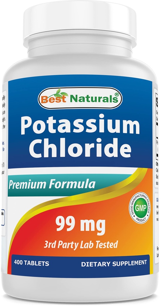 Parimad looduslikud Kaaliumkloriidi täiendus 99mg 400 tabletti - 3. partei Lab testitud