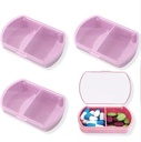 4PCS Small Pill Case Travel Pill Box Cute Pill Korraldaja Purse Portable Daily Medicine Korraldaja 2 Kompartment Pill Hoidja vitamiine, kalaõli, toidulisandeid