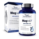 1MD Nutrition MagMD Plus - magneesium tsingiga ja D3 | edendab südame tervist, toetab luude ja lihaste tugevust ning aitab immuunsüsteemi - 120 Ct