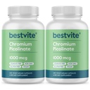 BESTVITE Kroompikolinaat 1000 mcg (480 taimekapslit) (240 x 2) - Stearaadid puuduvad - dikaltsiumfosfaat puudub - vegan - gluteenivaba - mitte-GMO