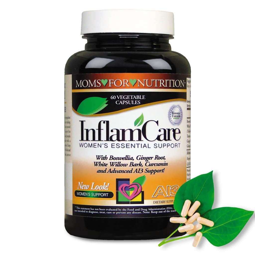 Natural InflamCare 3000MG Essential Synergy Women's by Moms for Nutrition - - Gluteenivaba - 60 Count