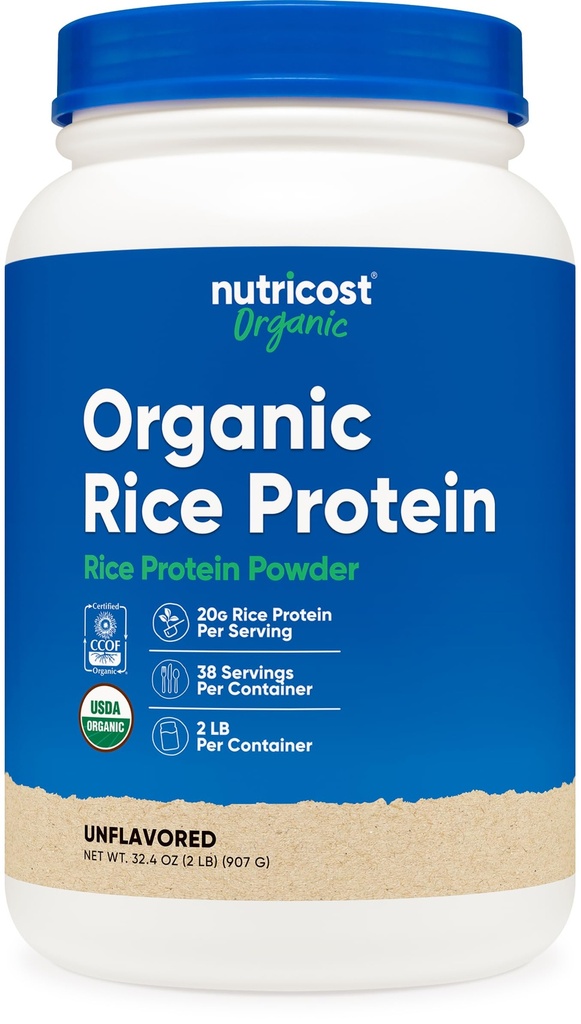 Orgaanilise riisi valgu pulber (2 LB) - gluteenivaba, mitte-GMO (pruunist riisist)