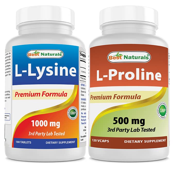 Parimad looduslikud L- lüsiin 1000 mg ja L-proliin 500 mg
