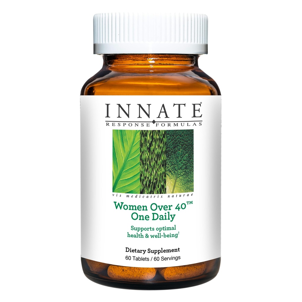 INNATE vastuse valemid Naised üle 40 ühe päeva - igapäevane multivitamiin üle 40-aastastele naistele - vitamiinidega A, C ja E - taimetoitlased, mitte-GMO - valmistatud ilma 9 toiduallergeeni - 60 tabletti (60 serveerimist)