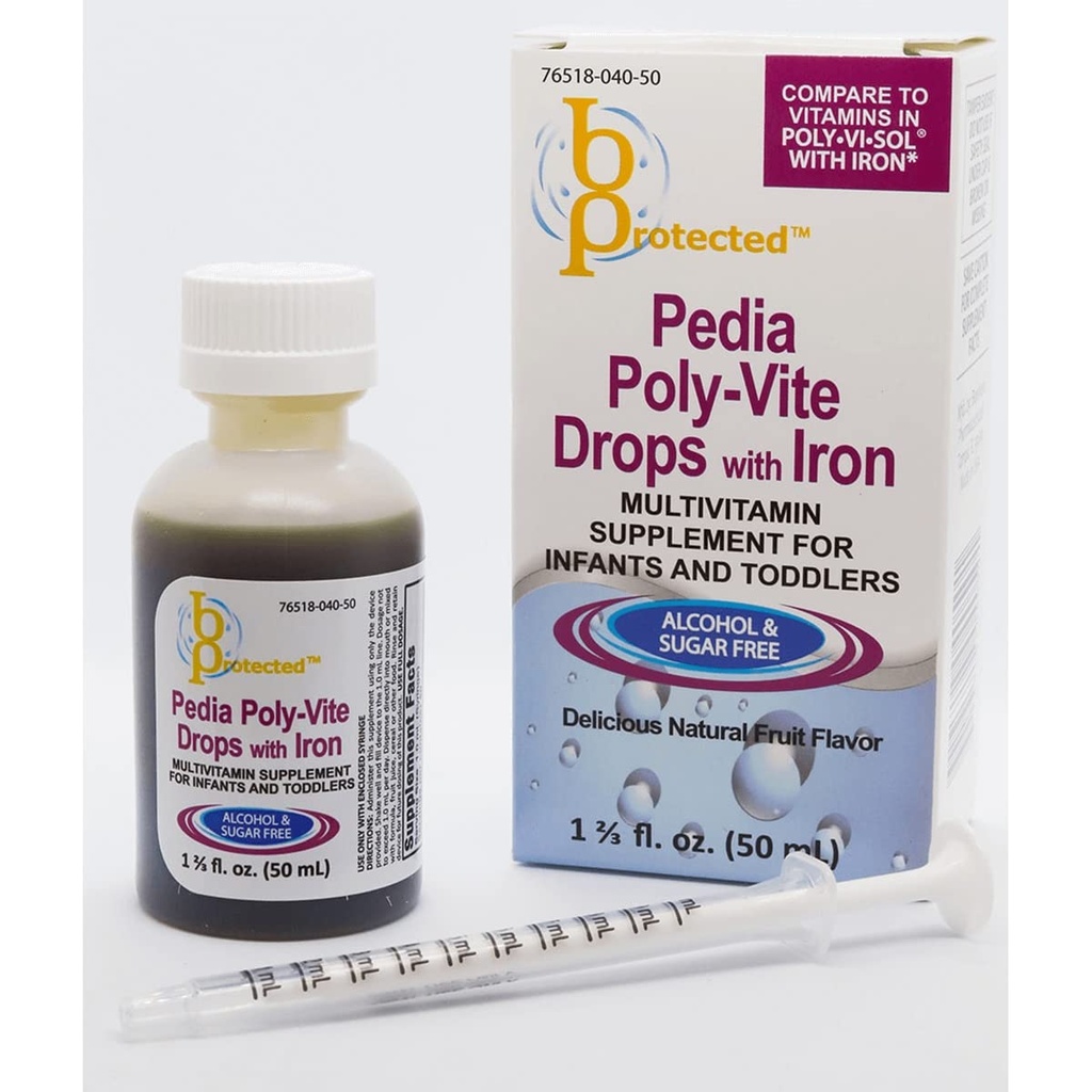 Pedia Poly-Vite tilgad rauaga 1 2/3 fl Ounce vedelikuga