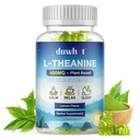L-Theanine Gummies 400mg, närimistable Theanine Supplement täiskasvanutele ja lastele 4+, Natural Stress Relief, zzZ & Focus Supplement, Vegan, Madal suhkur, Non-Drowsy, Sidrun Maitse, 60 närimistabletid