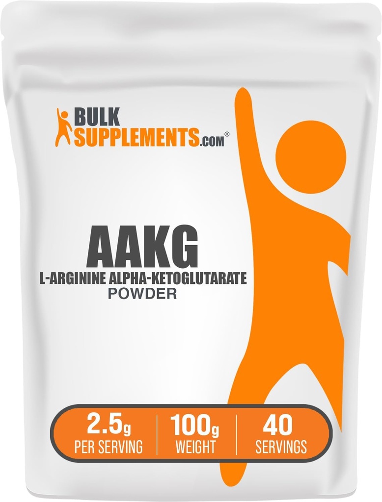 BulkSupplements.com AAKG Powder - Arginine AKG Supplement, Nitric Oxide Supplement, Unflavored & Gluten Free, 2.5g per Serving, 100g (3.5 oz) (Pack of 1)