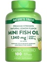 Nature's Truth Mini Fish Oil Omega 3 | 1340 mg | 100 Softgels | Burpless Sidrun Flavor | Non-GMO & Gluten Free Supplement