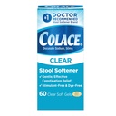 Colace Clear Stool Softener õrn tõhus kõhukinnisus Relief, # 1 Arst soovitas Stool Softener Brand, värvivaba, 50 mg Docusate kapslid, 60 Count
