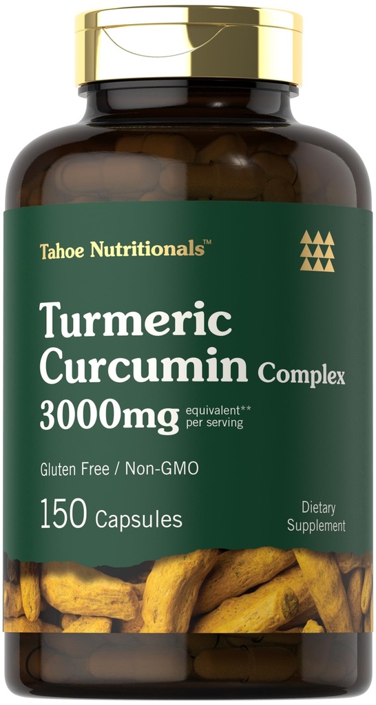 Kurkumi kurkumiin 3000mg | 150 kapslit | Kurkumilisand musta piparekstraktiga | Mitte-GMO, Gluteenivaba taimekompleks