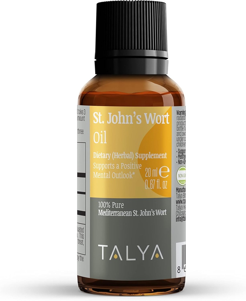 TALYA naistepunaõli 0,67 fl. oz | 100% puhas ja looduslik vedelik tilk | toidulisand | positiivse meeleolu ja emotsionaalse tasakaalu | keha, naha ja juuste hooldus | Mitte-GMO