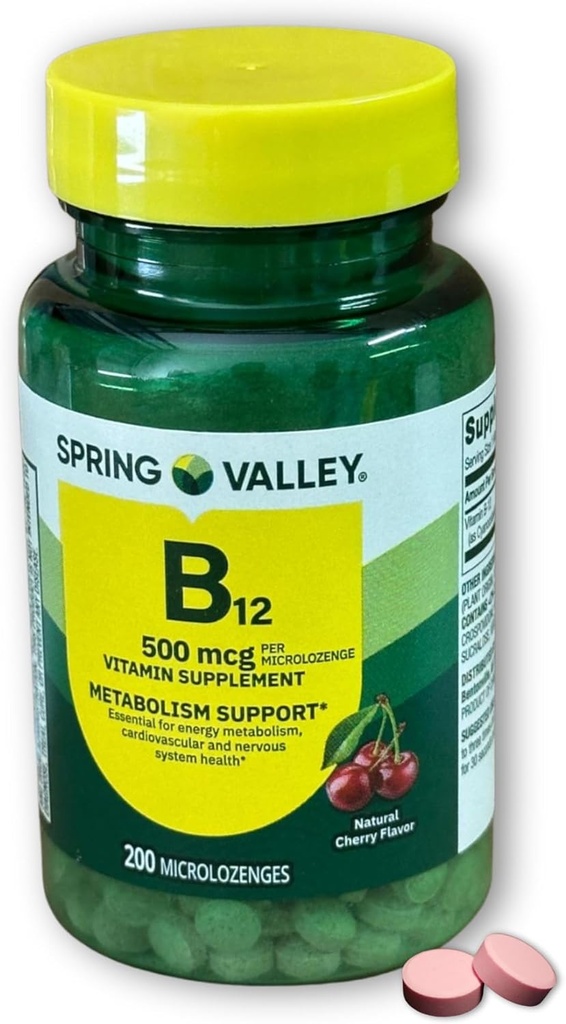 B12 500mcg Sublingual- Cherry Flavor 200 ct (pakend 1)