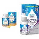 TheraTears Omega 3 täiendus, 1200mg, 90 ct (1. pakk) ja ekstra kuiv silmateraapia määrduvad silmatilgad kuivadele silmadele, 0,5 fl oz pudel, 2 krahv
