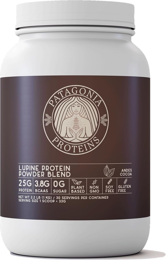 Veganproteiin, koristatud Patagoonias, 25 g, 110 Cal, 3,8 g BCAA, taimepõhine, GMO-vaba, suhkruvaba, sojavaba, gluteenivaba (Andes Cocoa, 30 Servings)