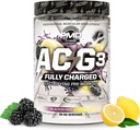 PMD Sports ACG3 Täielikult laetud - elektrifitseeriv Pre Workout Powder - Kõrge energia ja pump Pre Treening meestele ja naistele, et maksimeerida fookust, vastupidavust ja jõudlust - BlackBerry Lemonade (30-60 Servings)