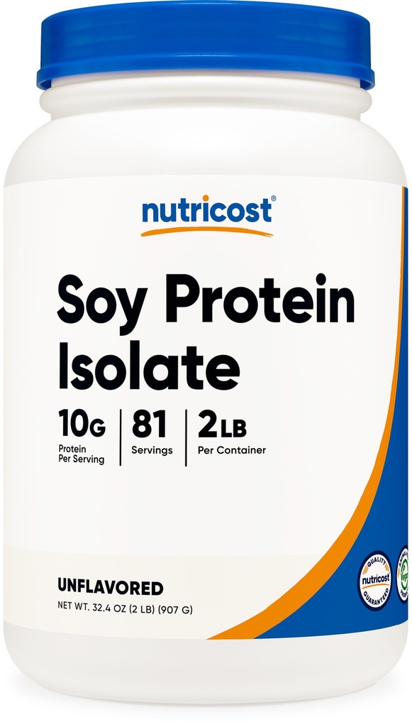 Nutrikost Sojavalk Isolaatpulber, 2 LB Maitsestamata - 10 grammi valku serveerimise, vegani, GMO-vaba ja gluteenivaba