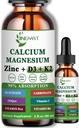 Kaltsium Magneesium Tsink Vedel tilgad, Vedel Magneesium Glütsinaat 500mg Kaltsium 1000mg vitamiin D3,K2,B6,B12,Coq10 luu tugevus, lihaste funktsioon,6X tugevam kui kummikapslid