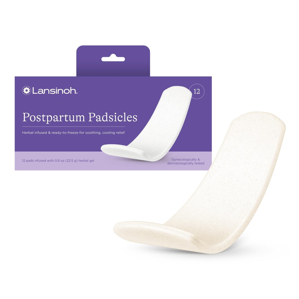 Lansinoh sünnitusjärgsed jahutuspadjad, Perineal Ice Packs, 12 krahv, nõid Hazel Pads sünnitusjärgseks hoolduseks, kondiitritooted jahutamise ja mugavusega Aloe Vera