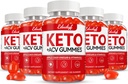 Keto ACV Gummies, Gluten & Sugar Free Apple Siidri äädikalisand meestele ja naistele - 300 kummikut (1500 mg-5 Pack)