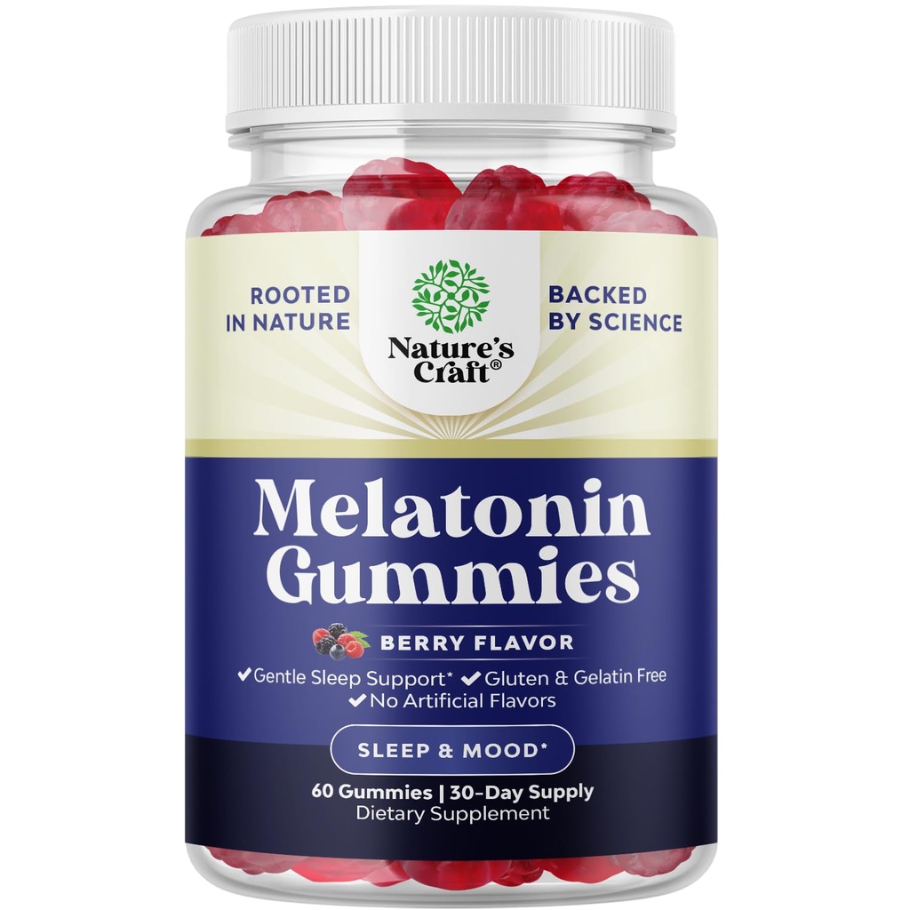 Melatoniin 5mg looduslik - želatiin vaba ja halal melatoniin Gummies 5mg une täiendada täiskasvanutele - Berry Sleep Gummies täiskasvanutele langevad kiiremini magama looduslike maitsete ja värvidega 60ct
