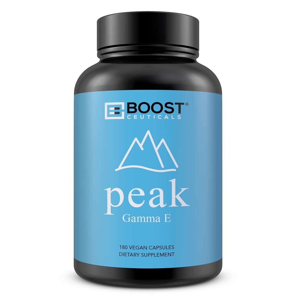 BoostCeuticals Vegan Vitamiin e Gamma Tokoferool |180mg Gamma e Per Serving | Antioksüdantne immuunsuse tugi | Mitte GMO Magneesiumstearaat No Silikgluteenivaba | 180 kapslit