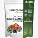 MRM Toitumine Orgaaniline Detox ja Puhasta Pulber | Virsikumango Maitsestatud | Õrn igapäevane Detox | Superfoods | Antioksüdandid + Klorofüll + Fükotsüaniin + Elektrolüüdid | 15 Servingut