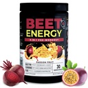 Nutroloogiapeedi energia O2, enne treeningut pulber, energia, vastupidavus ja lämmastikoksiidi võimendaja peedipulbriga, Yerba Mate, Adaptogens & Electrolytes, Vegan Pre Treening, Passion Fruit Flavor, 30 Servings