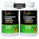Kaaliumjodiidi tabletid - 130 mg joodi tablette kiirgusega kokkupuuteks | USA valmistatud tuuma sademed Pills KI Pills YODO Naciente 120 tabletti (2 Pack)