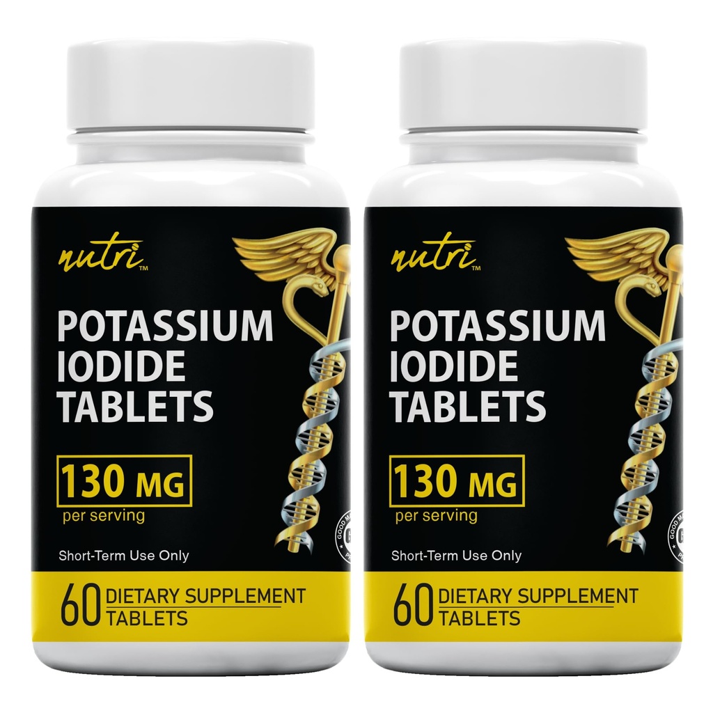 Nature's Fusions Kaaliumjodiidi tabletid (pakk 2) 130mg - 120 tabletti EXP 10/2032 - YODO Naciente - KI Pills - Yoduro de Potasio