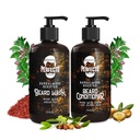 Perfecto Beard Wash & Beard Conditioner komplekt argaani ja Jojoba õlidega - Tugevdused ja pehmed - looduslik Sandalwoodi lõhn