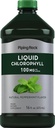 Piping Rock Vedel Chlorophyll 100mg | 16 oz | Mint Flavor | naistele ja meestele | Vegan, mitte-GMO ja Gluteenivaba valem