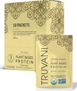 Truvani Vegan Peavalgupulber | Banaanikaneel | 20g Orgaaniline Taimne Valk | Ühe serveeritavad reisipaketid | 10 Servingut | Keto | Gluteeni- ja piimavaba | Madala süsivesikusisaldusega | Suhkrulisandita