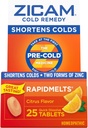 Zicam Cold Remedy Zinc Rapidmelts, Citrus Flavor, 25 krahv (2. pakk)