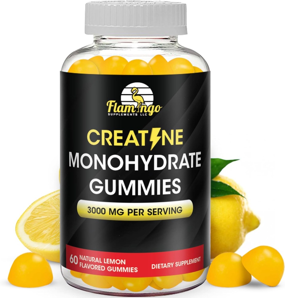 Kreatiin Gummy Supplement - Sidrun Maitsestatud Kreatiin Monohüdraat Pre Workout Chews energia suurendamiseks, Kreatiin Lisa hoone lihaste ja tugevus, Vegan, Non-GMO 90 Count