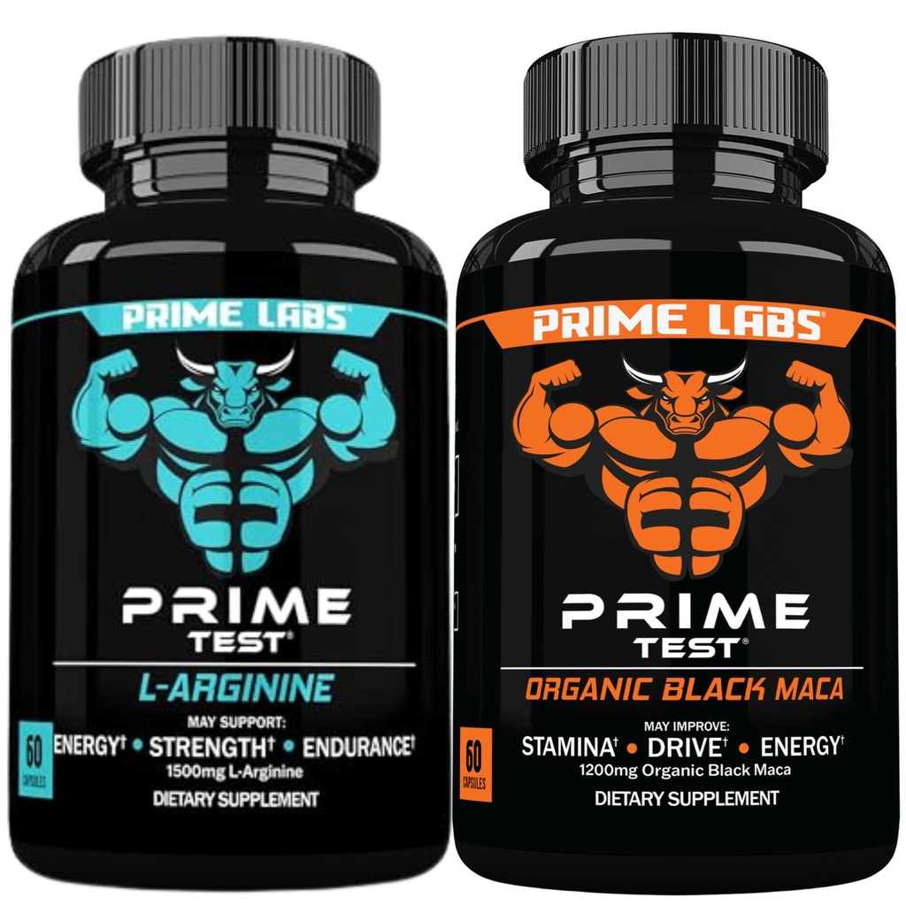 Prime Labs L Arginine (60 ct) + Organic Black Maca kapslid (60 ct)
